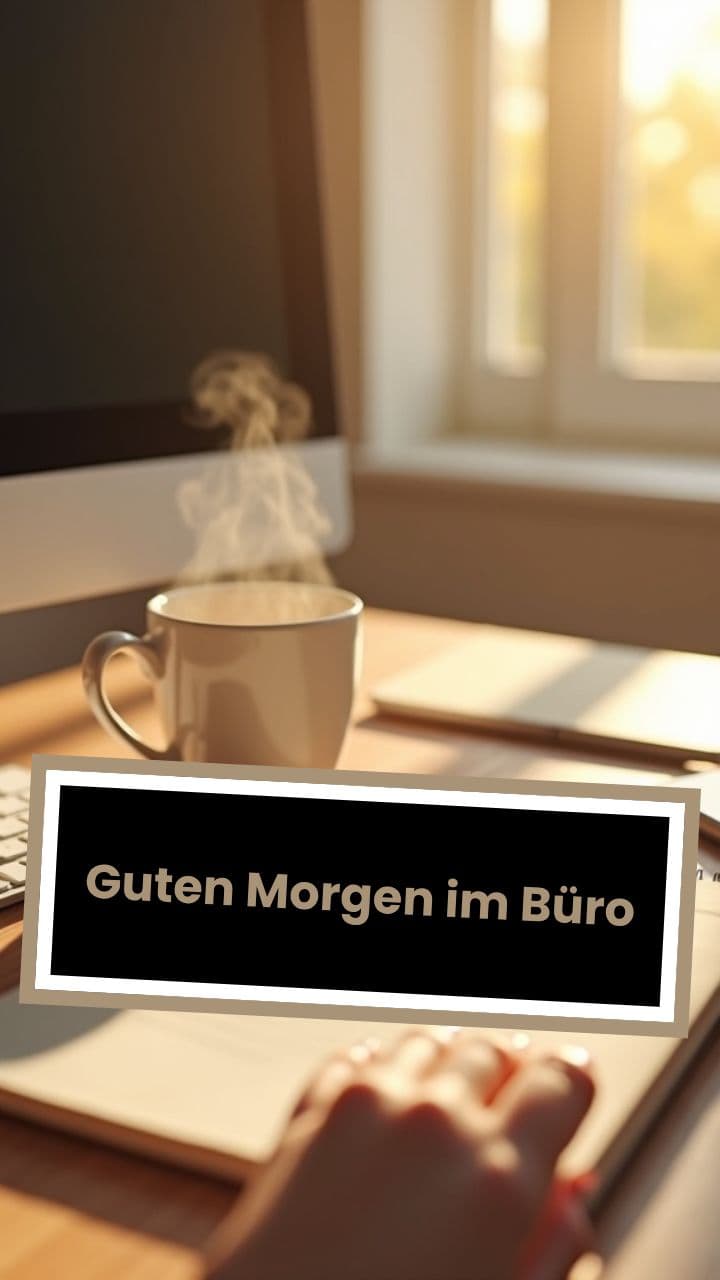 Guten Morgen im Büro