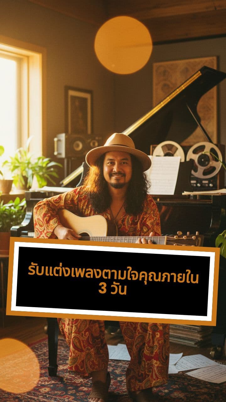 รับแต่งเพลงตามใจคุณภายใน 3 วัน