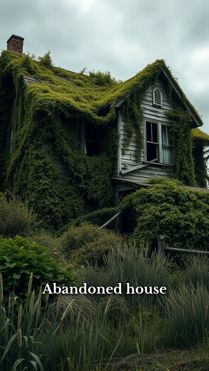 Abandoned House with Overgrown Vegetation
