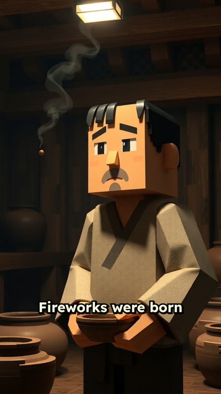 Accidental Origins of Fireworks