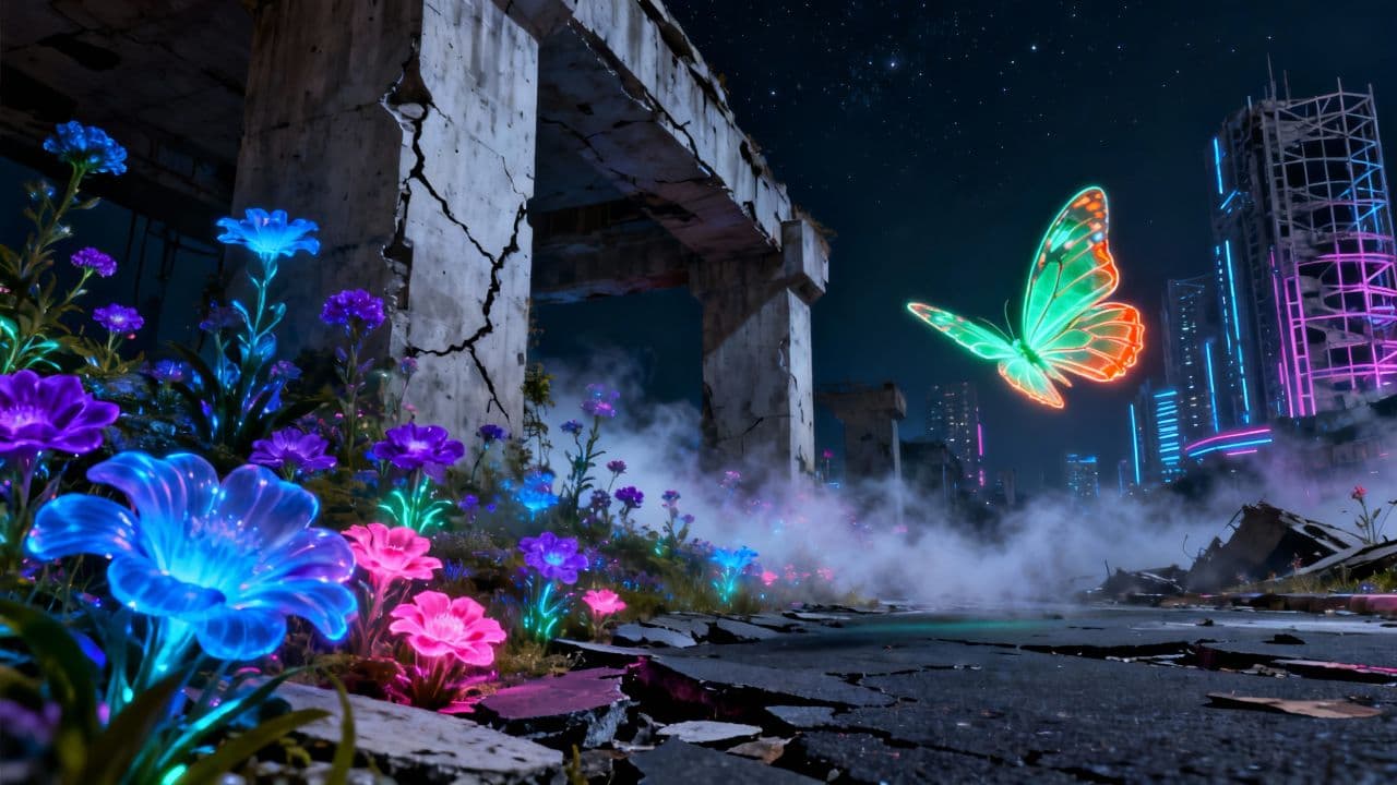 Bioluminescent Ruins