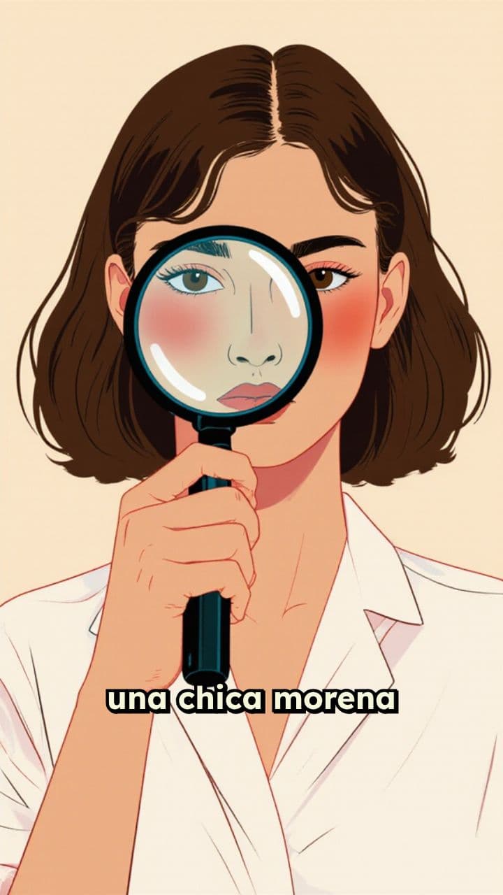 La chica morena y su lupa