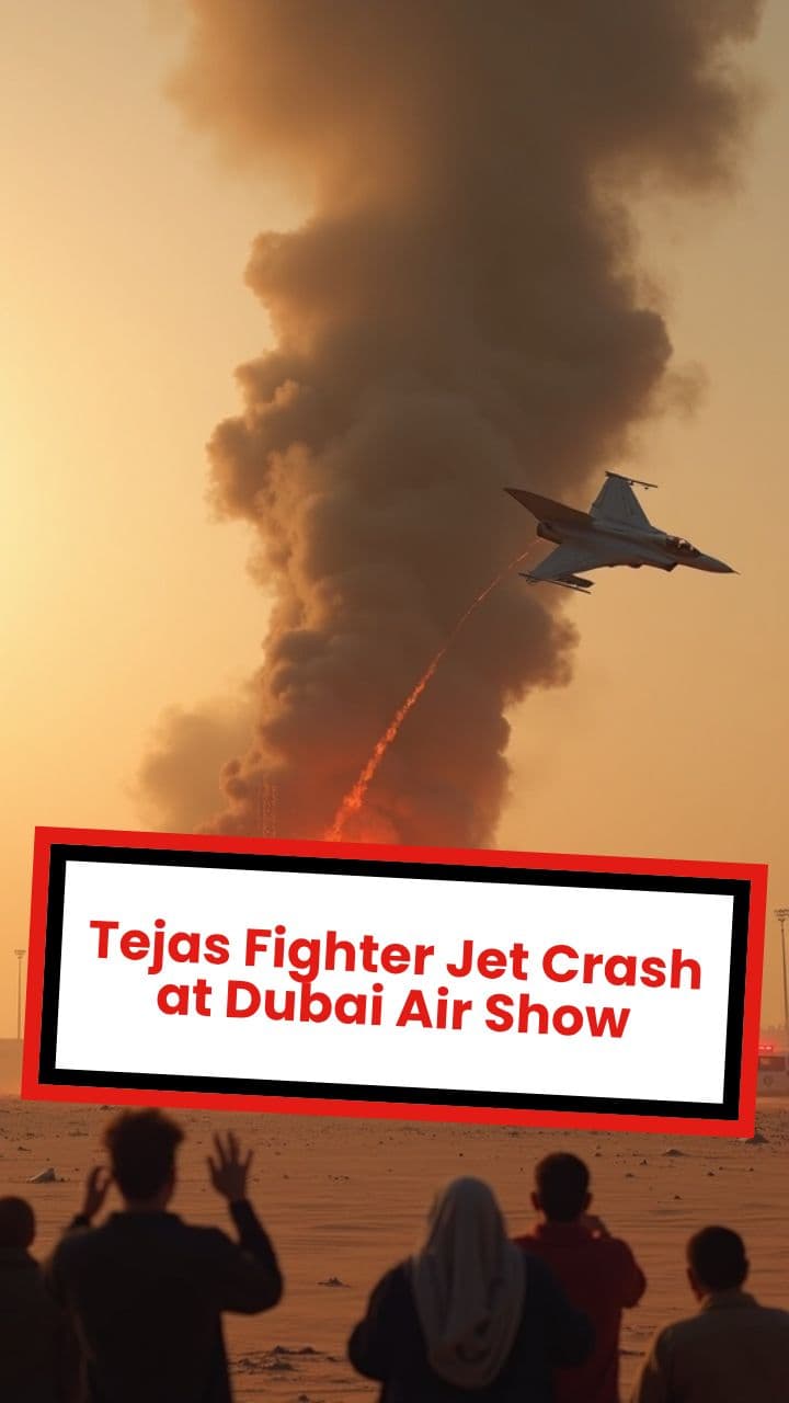 Tejas Fighter Jet Crash at Dubai Air Show