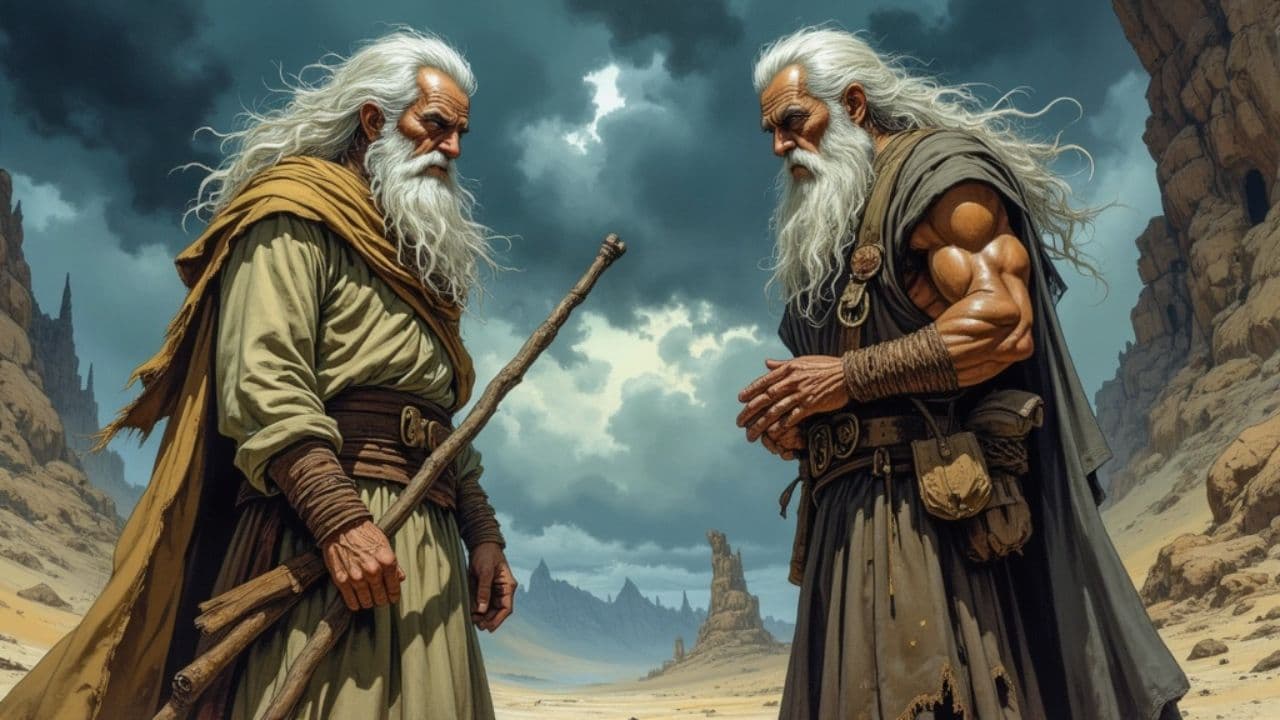 Moses and Elijah Confront King Nimrod
