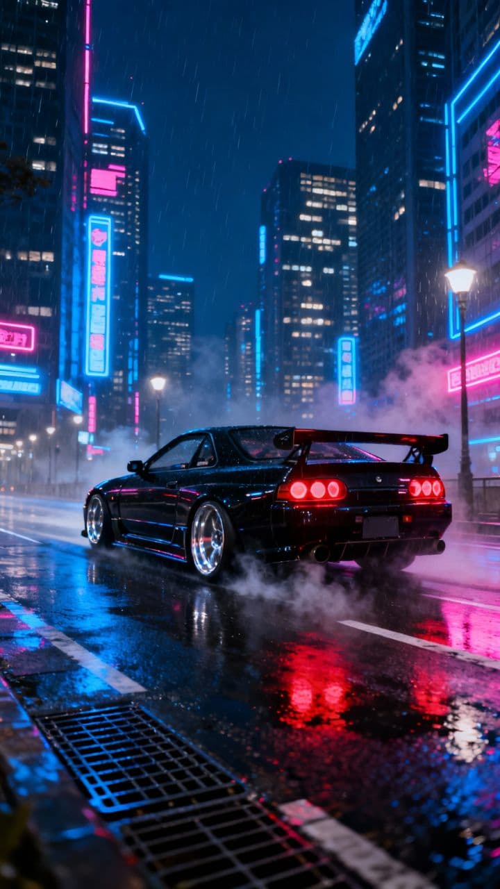 Neon Rain Drive