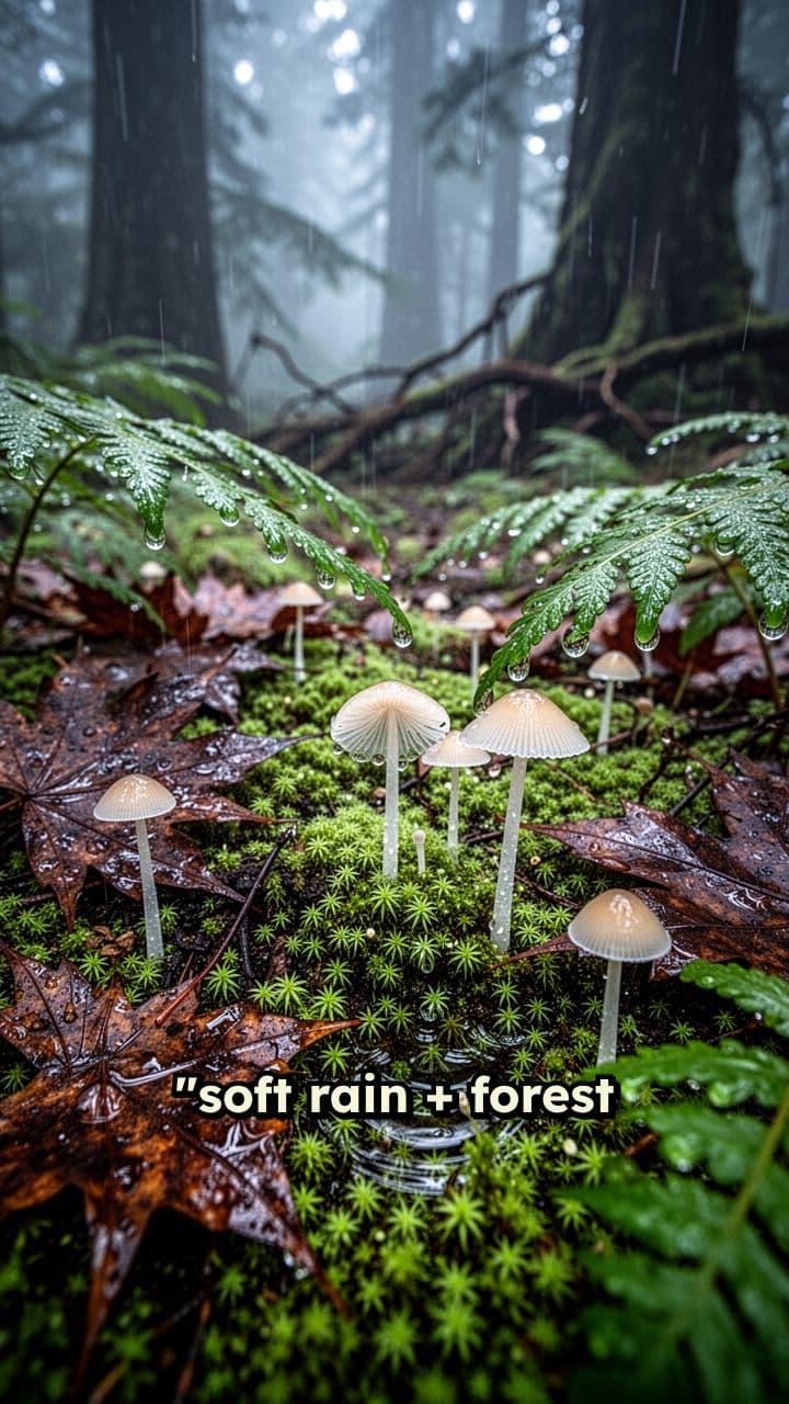 Soft Rain on Forest Floor
