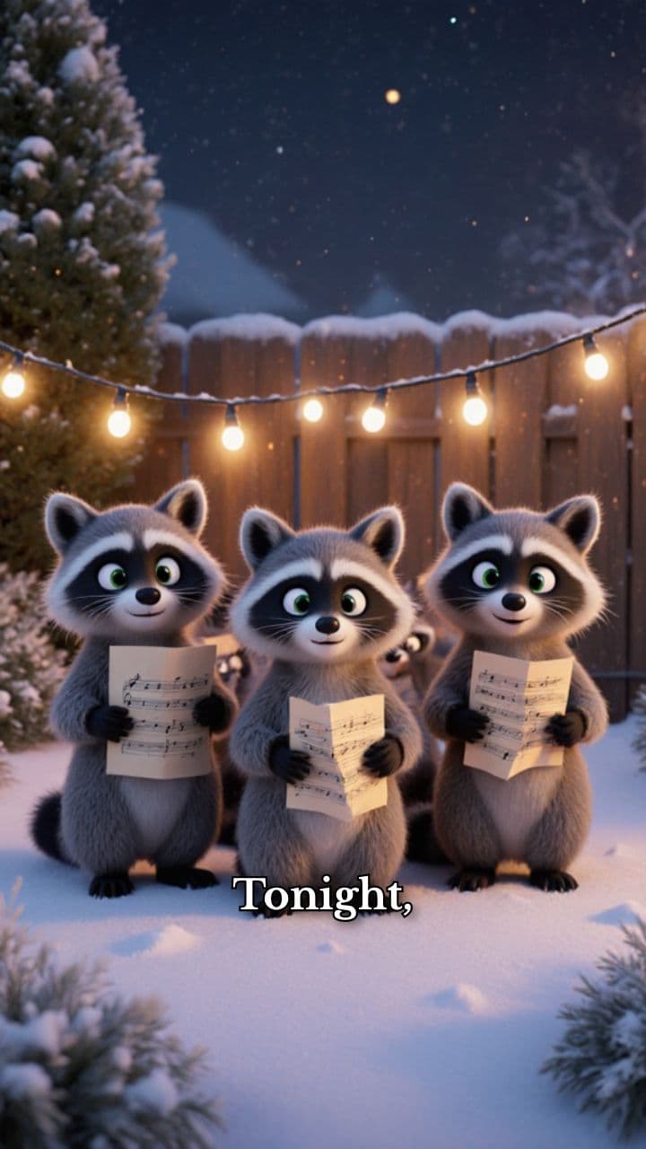 Raccoon Christmas Choir