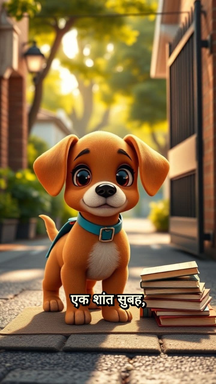 शिक्षक पिल्ला और उत्सुक बच्चे