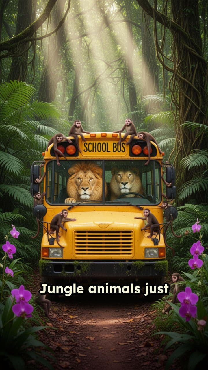 Jungle Animals on the Bus Song