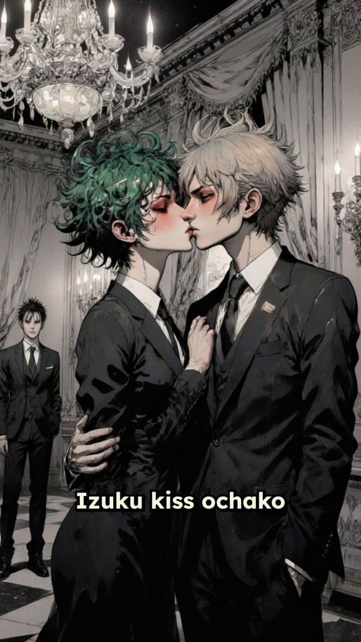 Un baiser en costume devant Bakugo