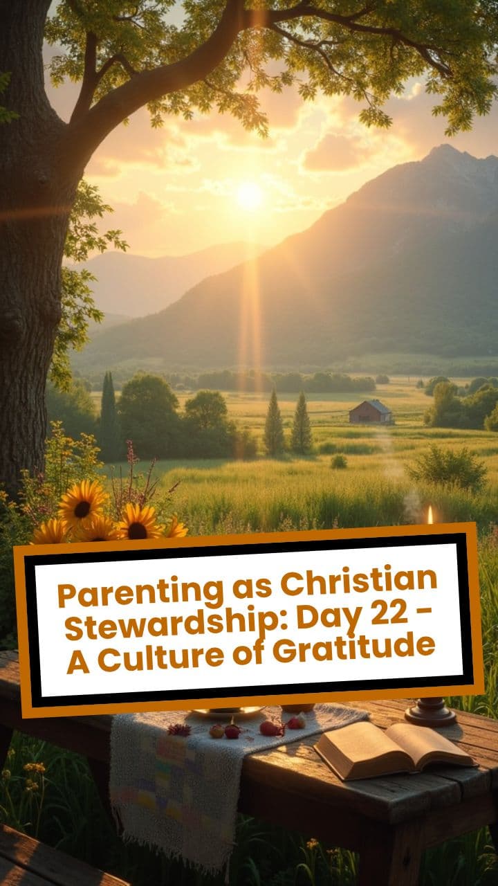 Parenting as Christian Stewardship: Day 22 - A Culture of Gratitude