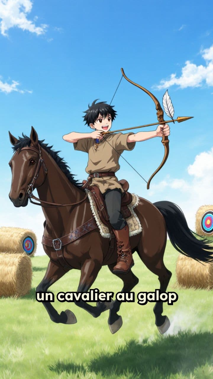 Tir à l'arc en pleine course