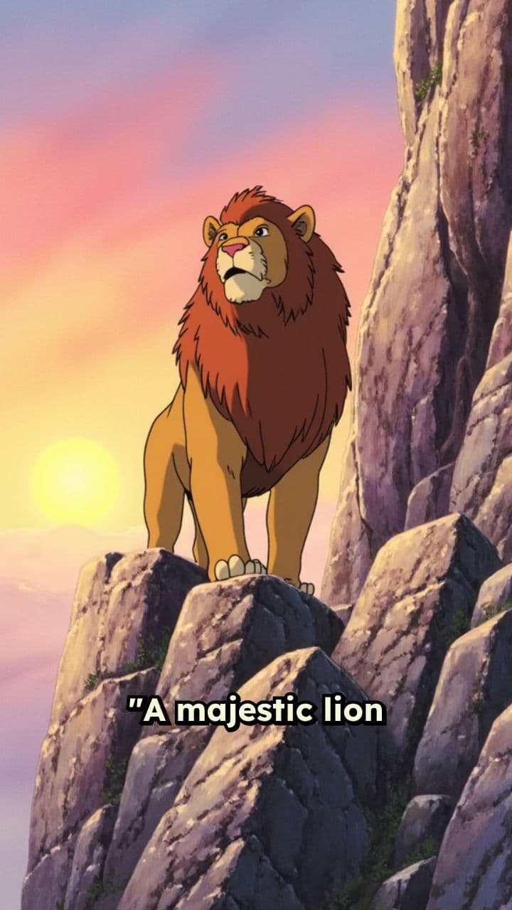 Majestic Lion at Sunset