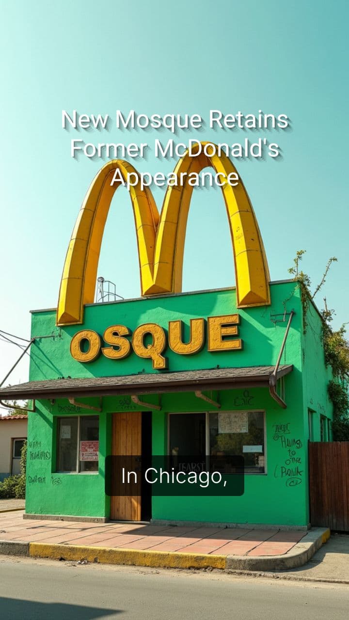 New Mosque Retains Former McDonald's Appearance