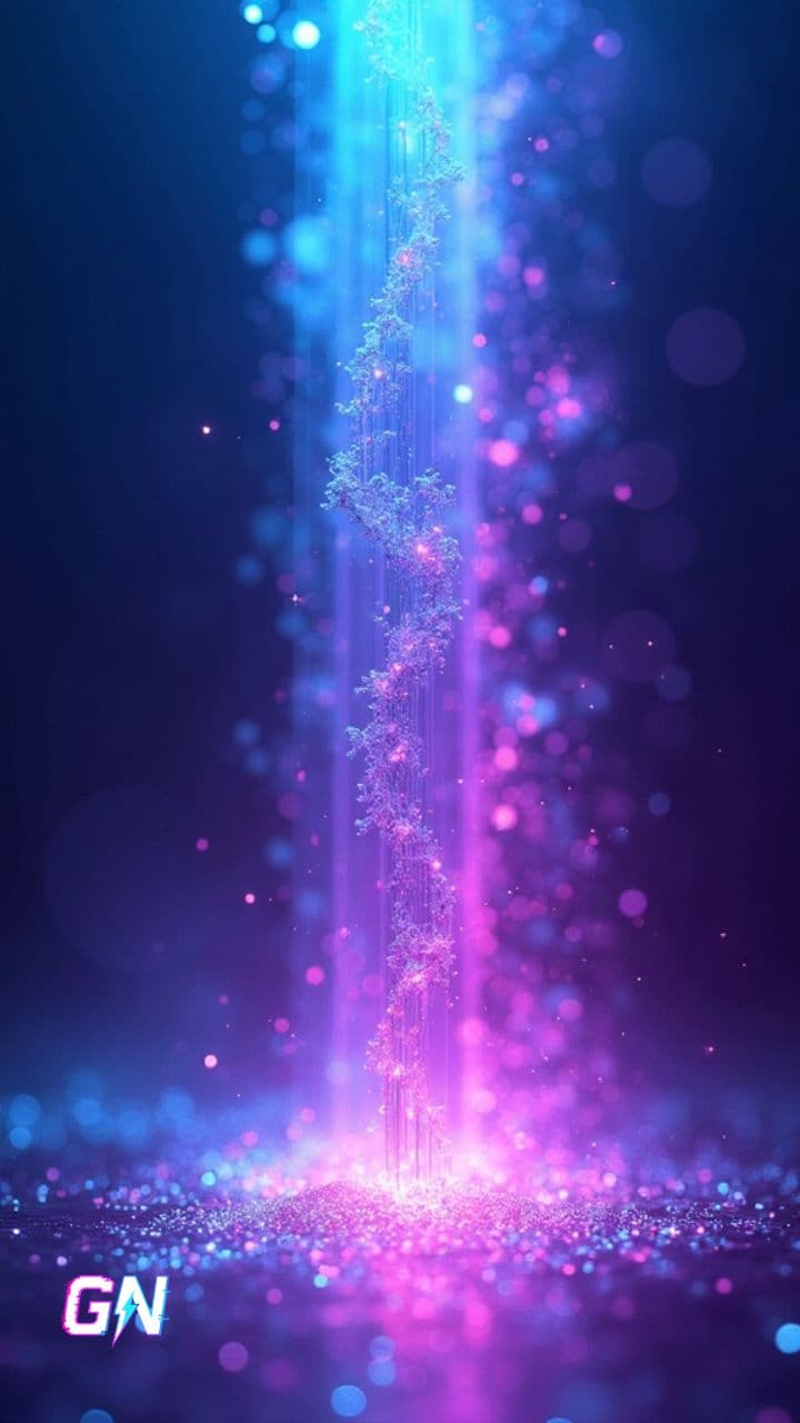 Neon Pixel Waterfall
