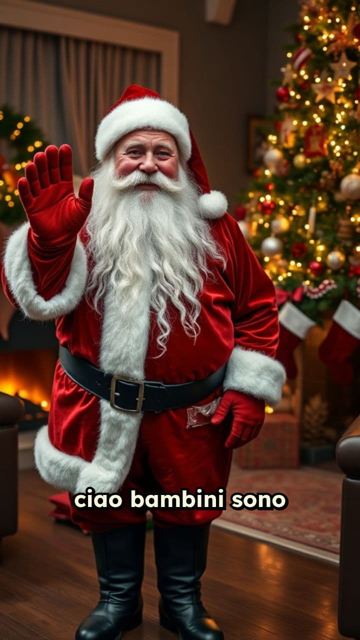 Babbo Natale in visita dai nonni