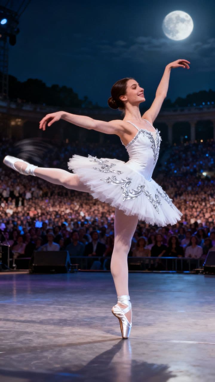 Moonlit Ballet in Open Space