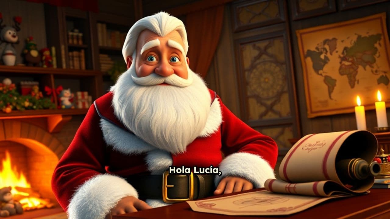 Mensaje Mágico de Papá Noel para Lucía