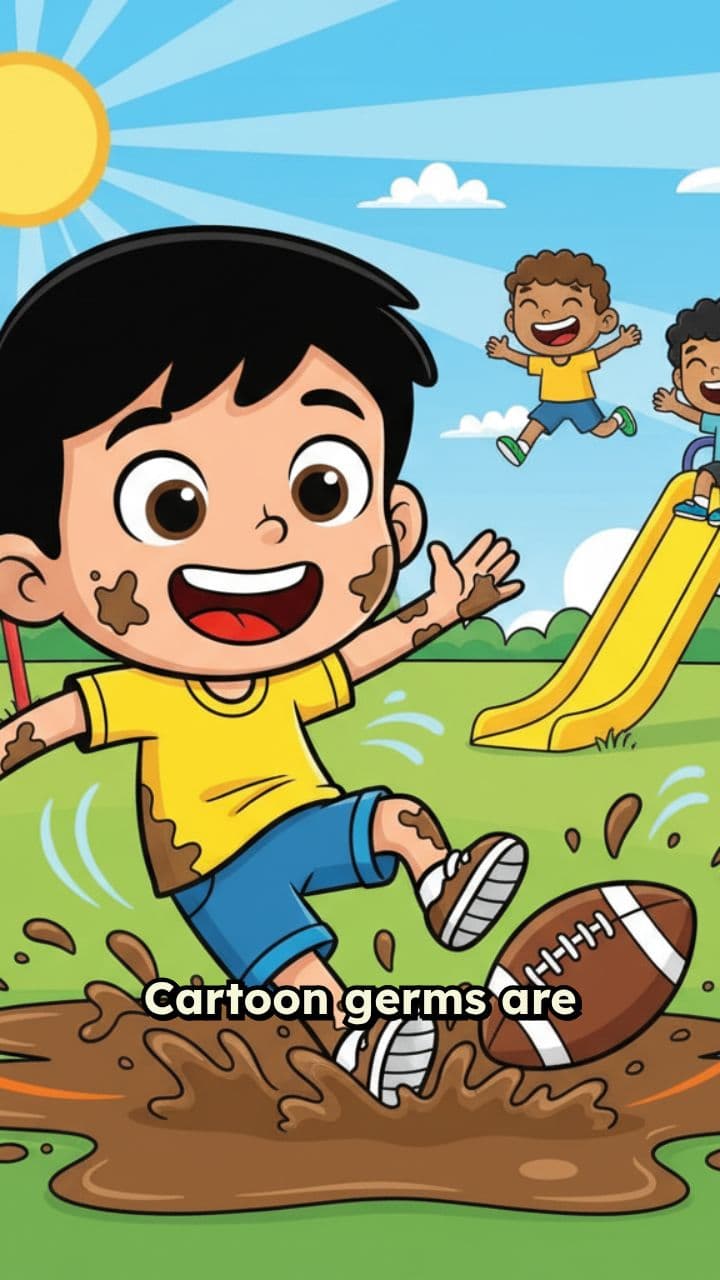 Germs' Party Interrupted by Mom's Intervention