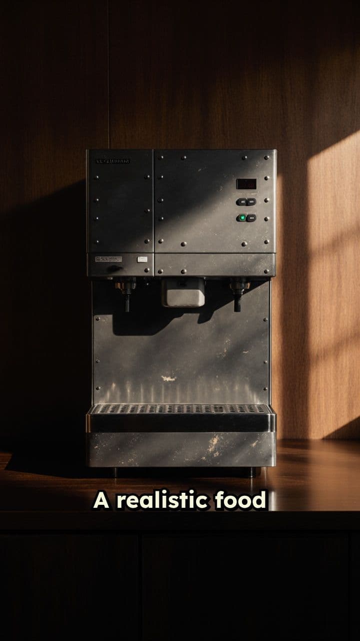 Cinematic Food Dispenser Close-Up