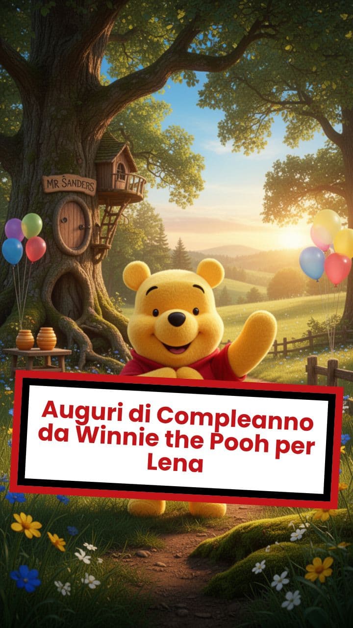 Auguri di Compleanno da Winnie the Pooh per Lena