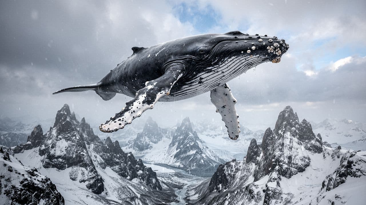 The Celestial Whale of the Winter Peaks