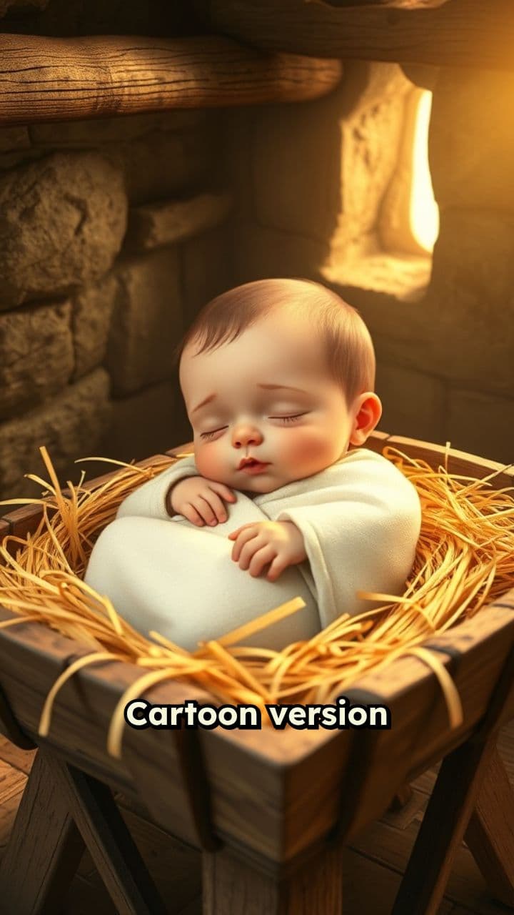 Baby Jesus Surrounded by Joyful Animals