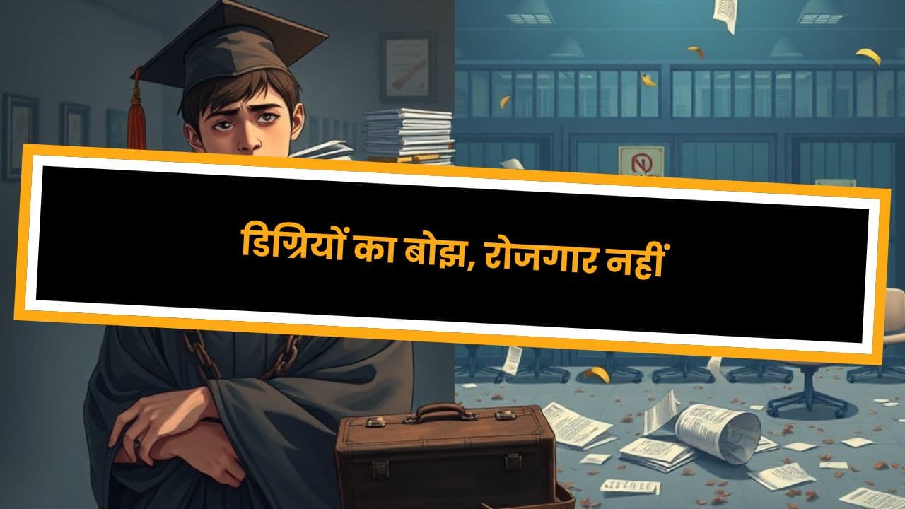 डिग्रियों का बोझ, रोजगार नहीं