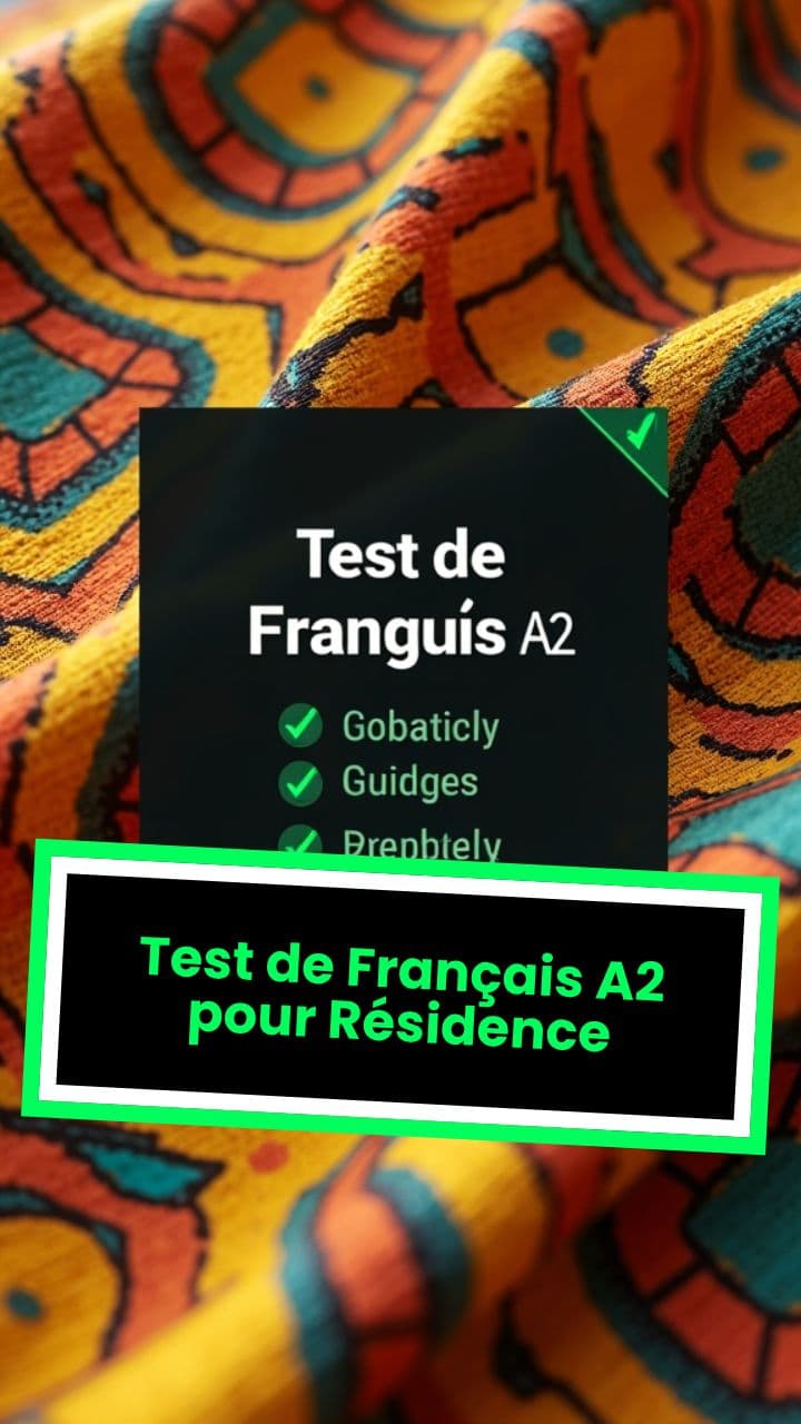 Test de Français A2 pour Résidence