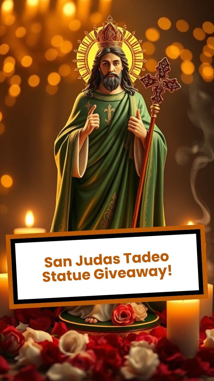 San Judas Tadeo Statue Giveaway!