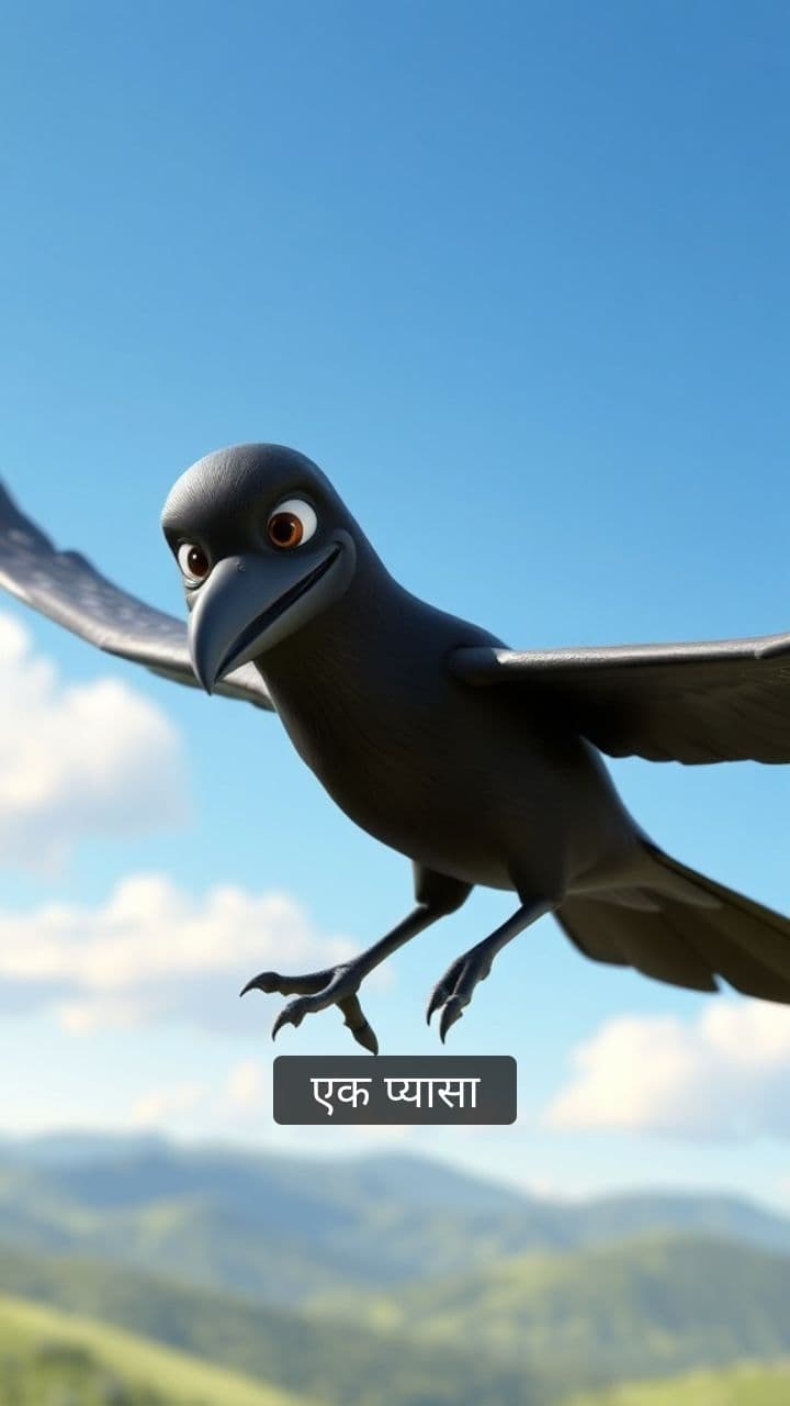 कौआ और पानी की युक्ति