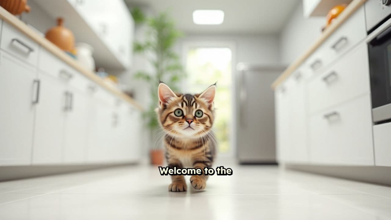 Tiny Chef Cat Cooking Disaster