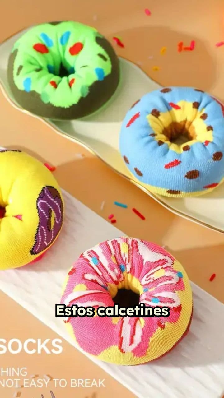 Calcetines con diseño de comida realista