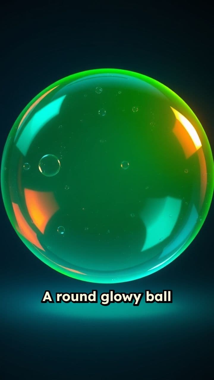 Voice-Activated Glowing Bubble in Darkness