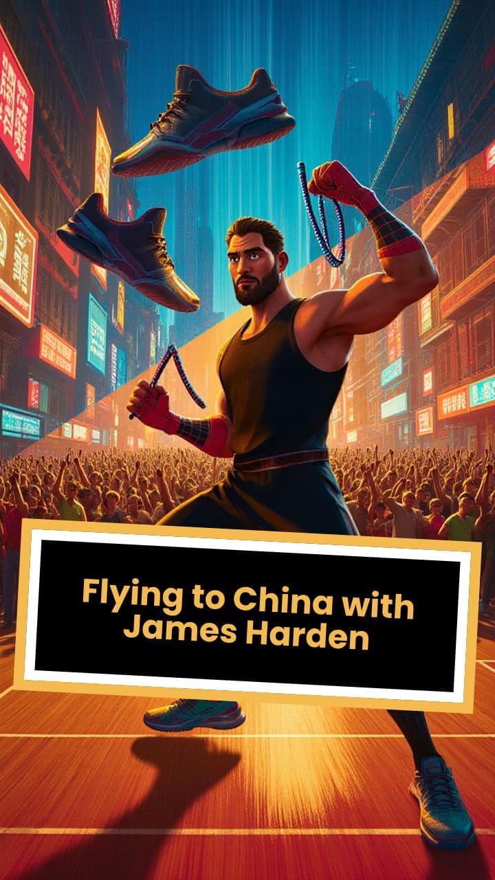 Flying to China with James Harden