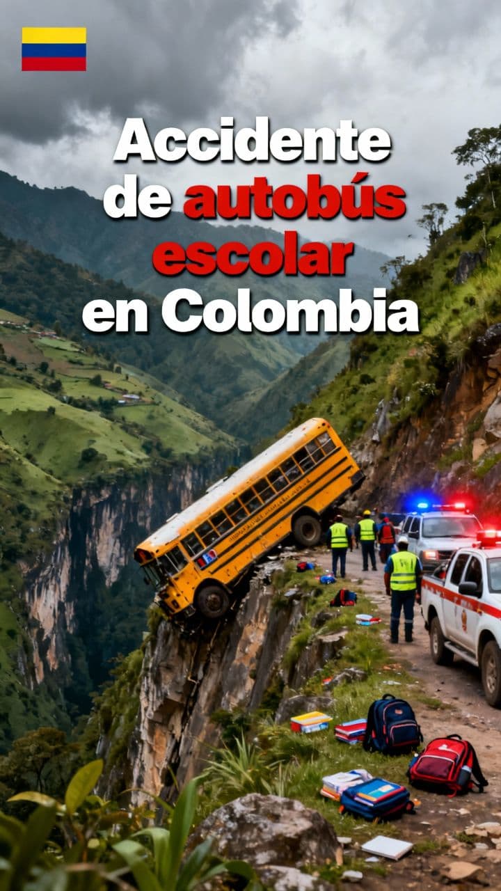 Accidente de autobús escolar en Colombia