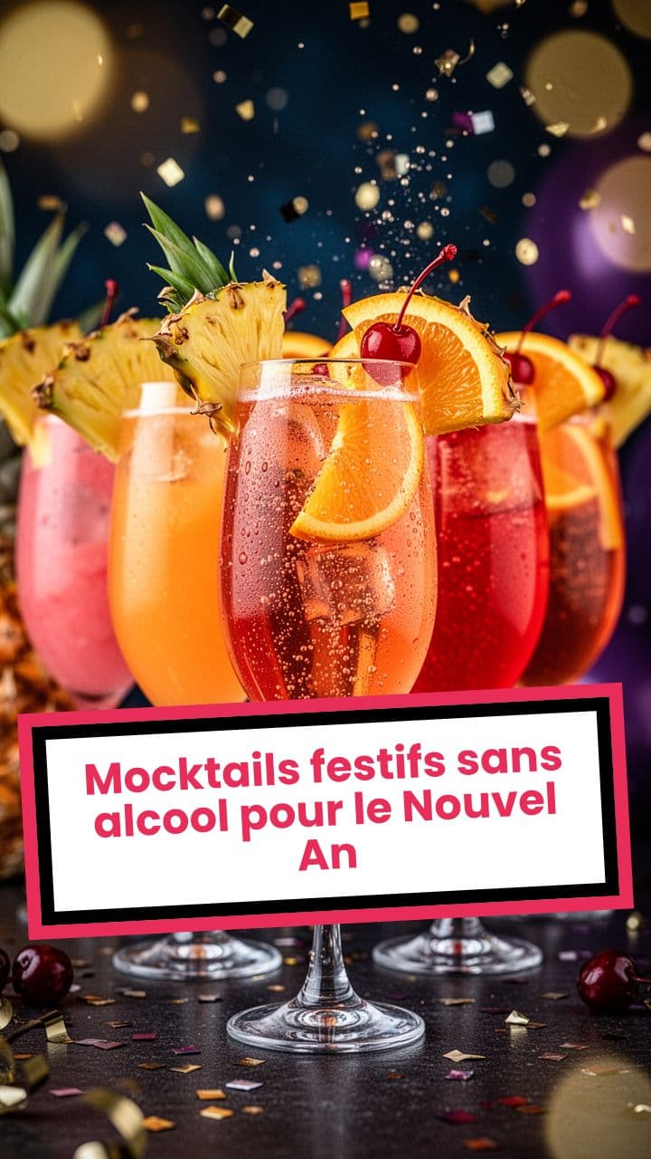 Mocktails festifs sans alcool pour le Nouvel An