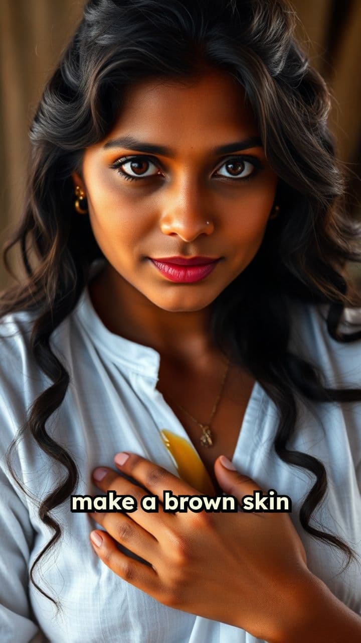 Desi Woman Applying Oil in White Blouse