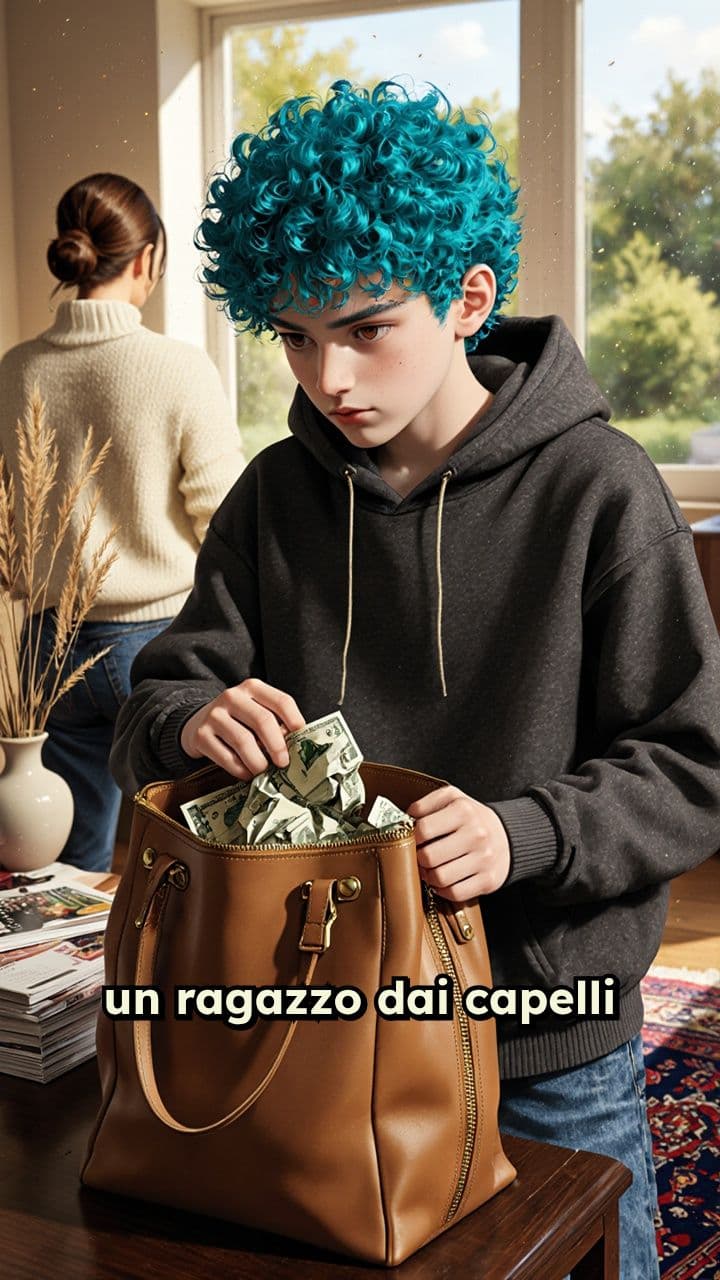 A Boy Steals Money from His Mother