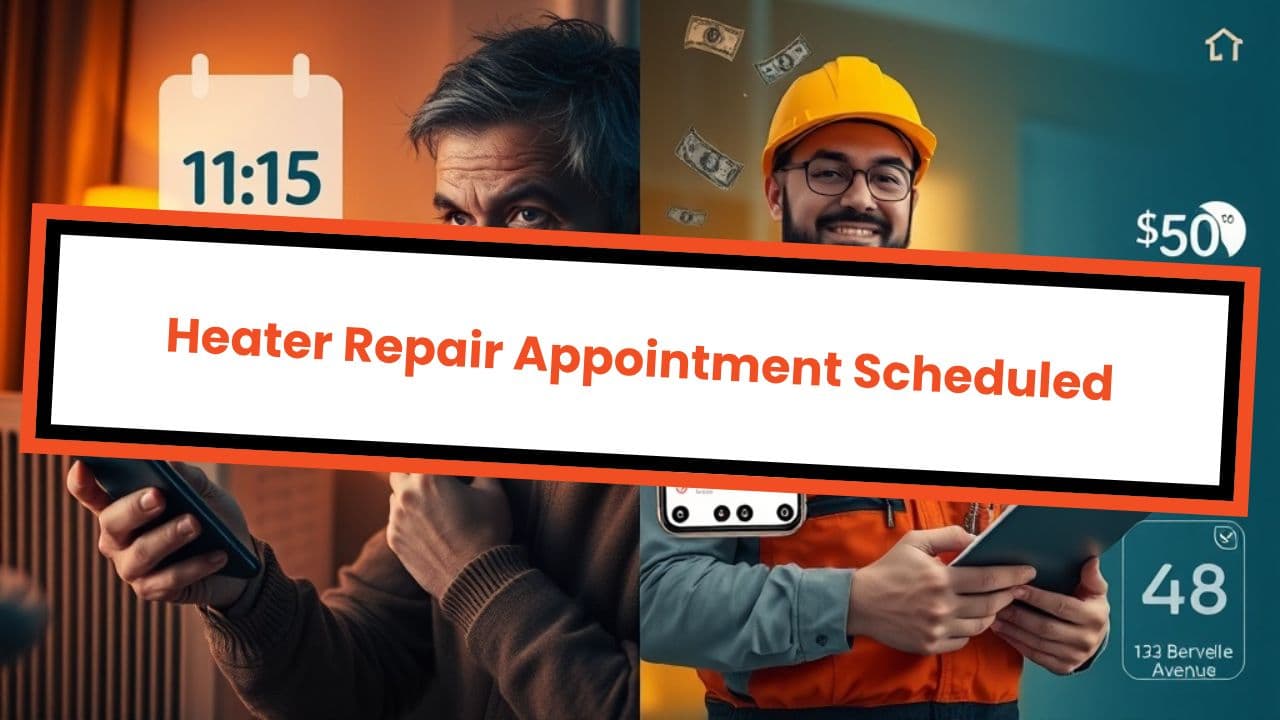 Heater Repair Appointment Scheduled