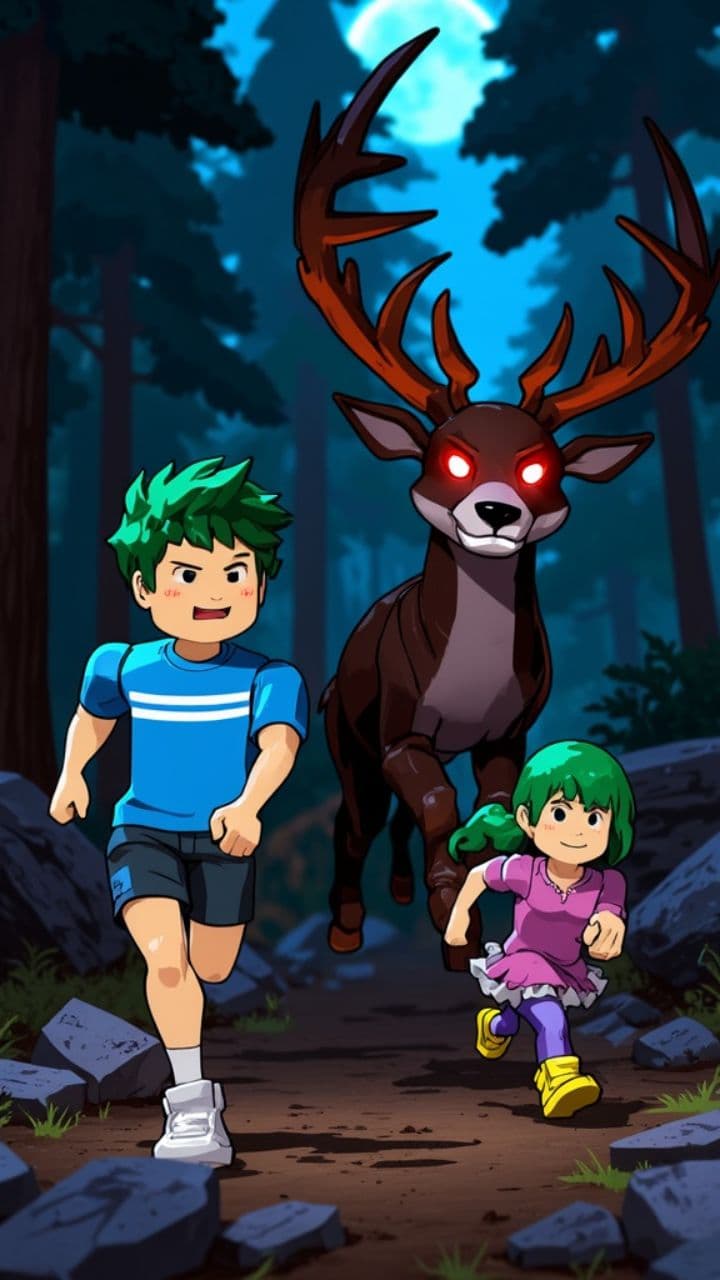 Олень в лесу: Свет и тьма