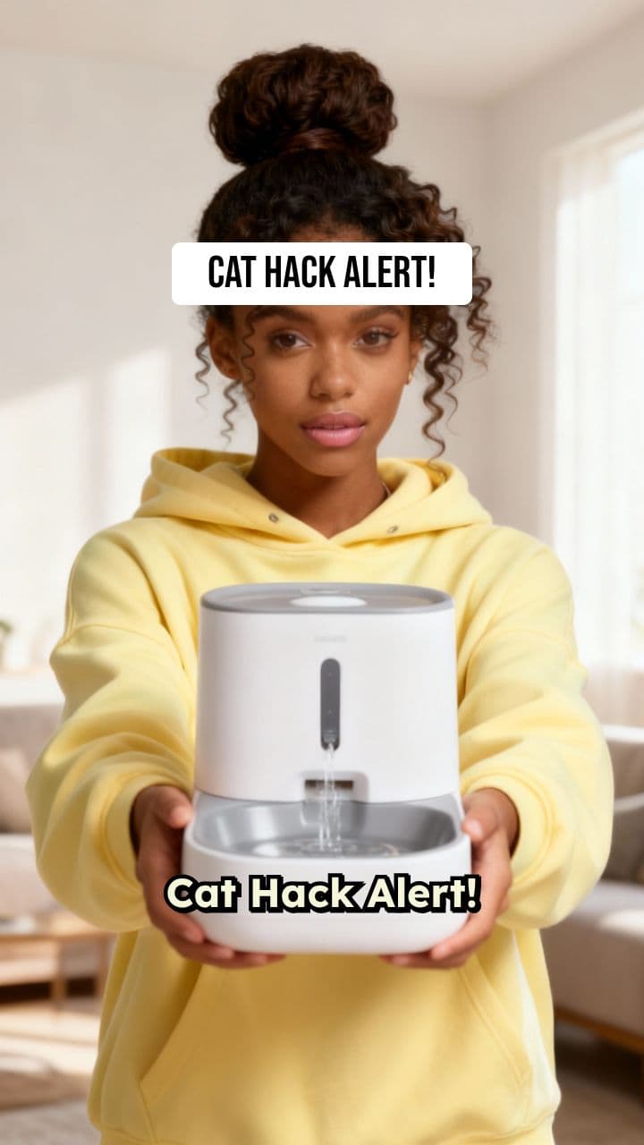 Cordless Cat Water Fountain Ad