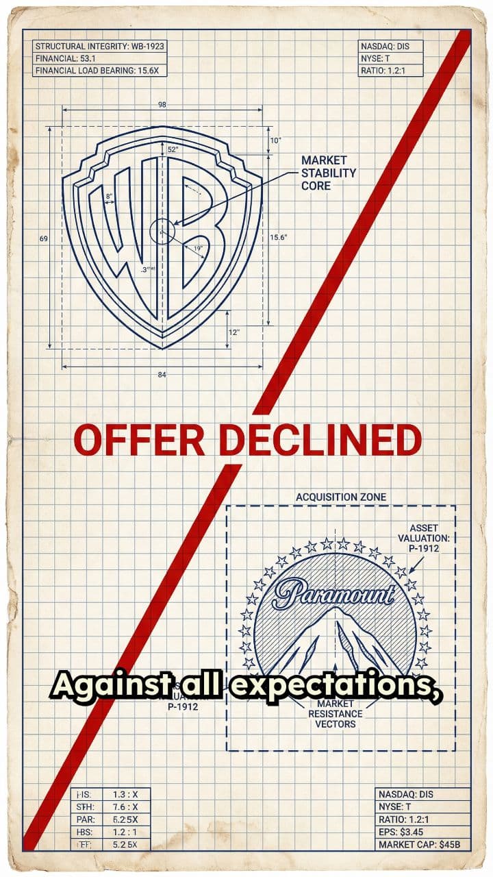 Warner Bros Rejects Paramount Takeover Bid