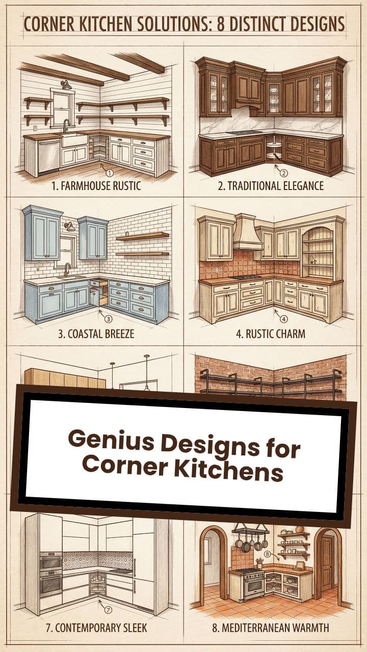 Genius Designs for Corner Kitchens