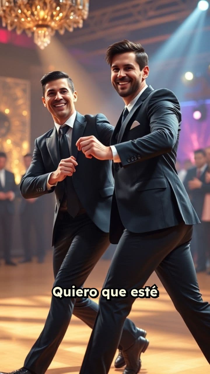 Ronaldo y Messi bailando juntos