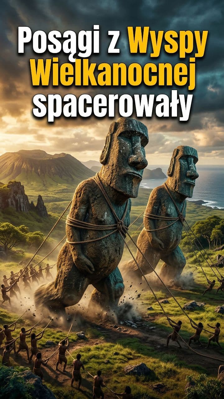 Posągi z Wyspy Wielkanocnej spacerowały