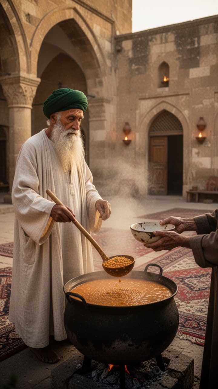 Sufi Saint Feeding the Needy