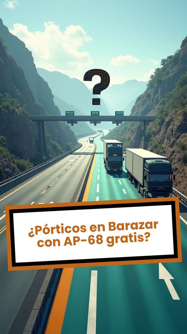 ¿Pórticos en Barazar con AP-68 gratis?