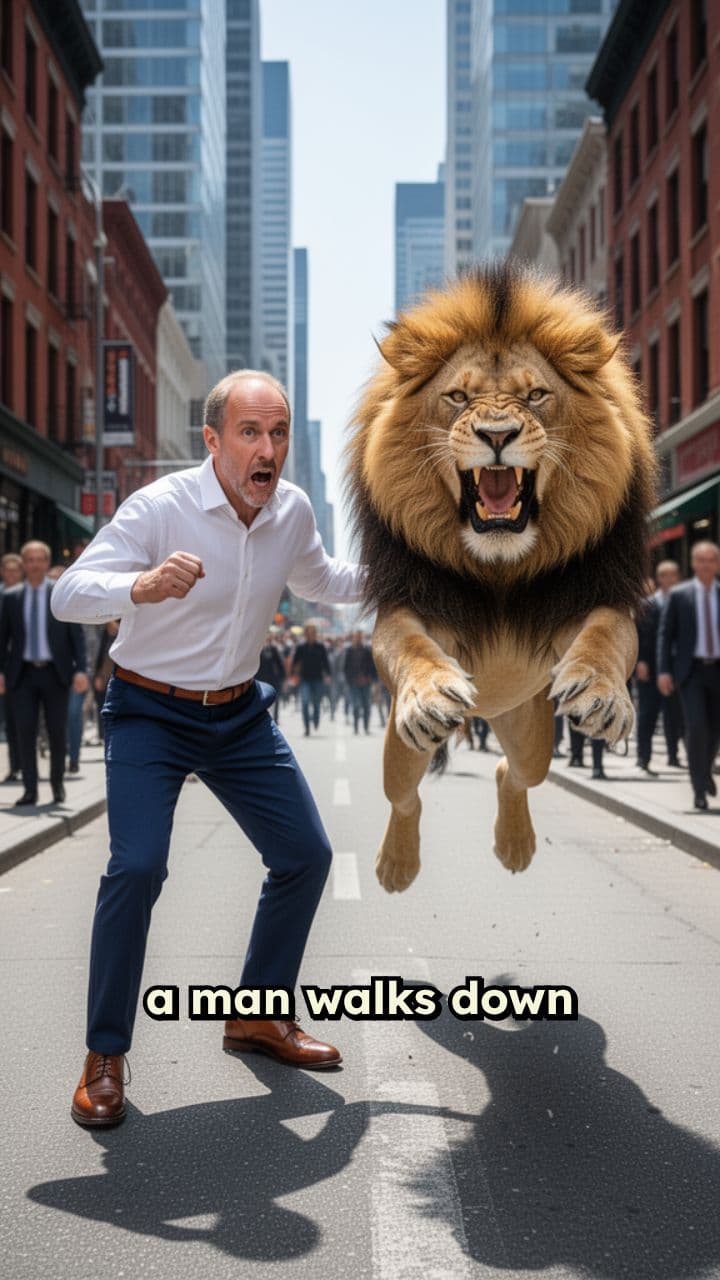 Attacked by a Trumpet-Playing Lion