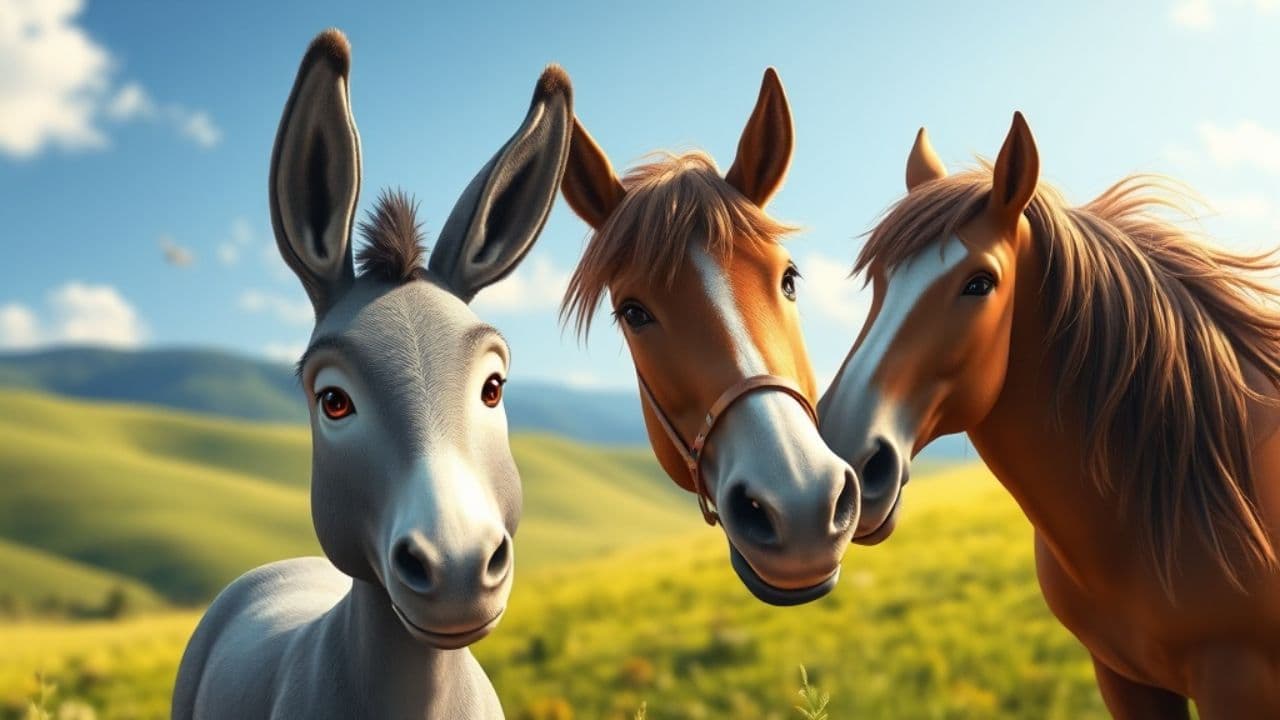 گدھے اور گھوڑے کی کہانی